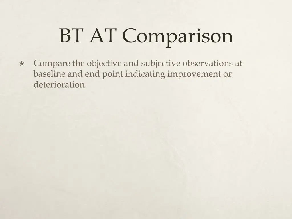 bt at comparison