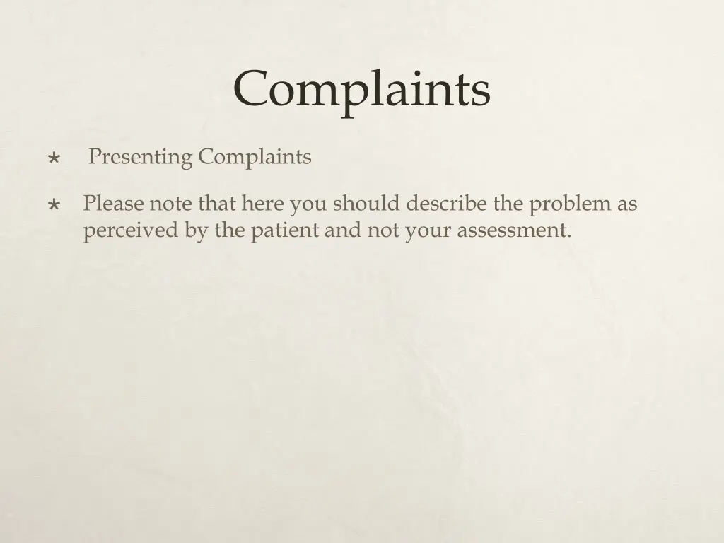 complaints