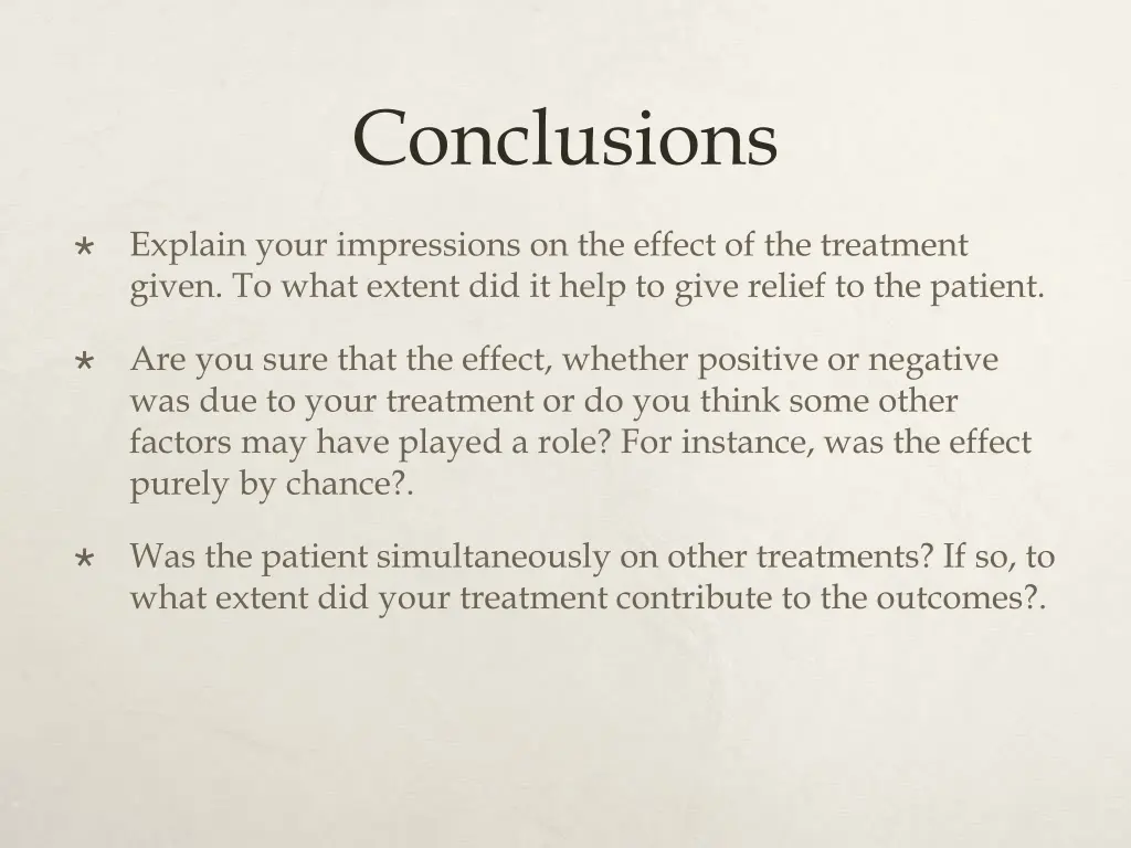 conclusions