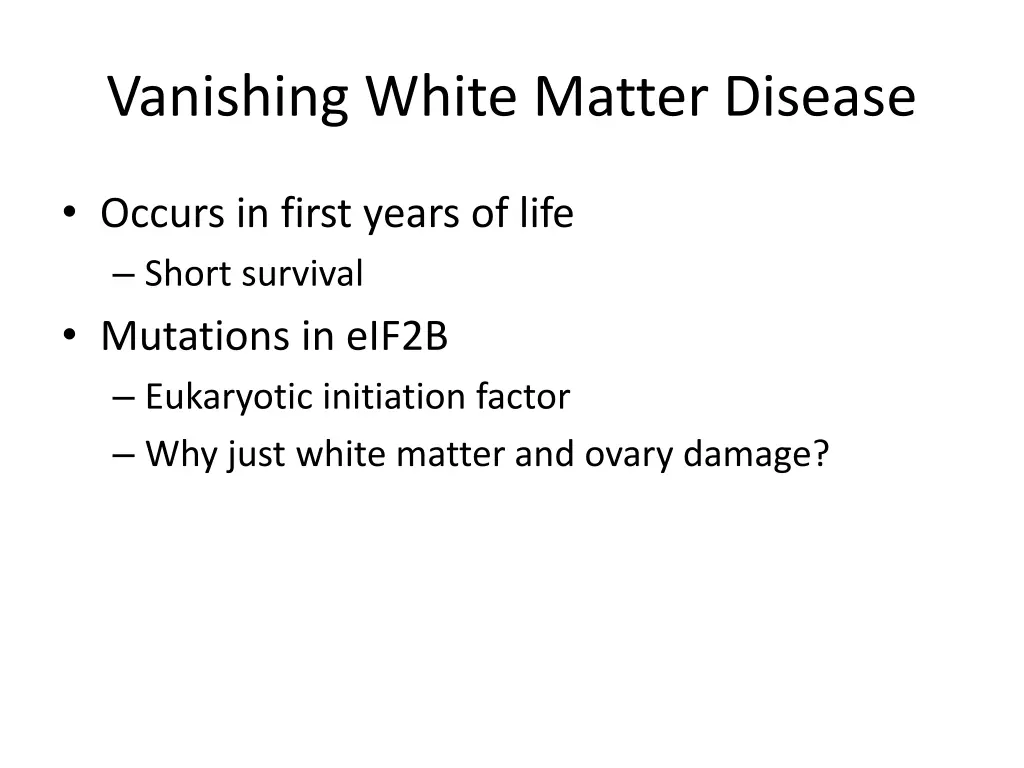 vanishing white matter disease