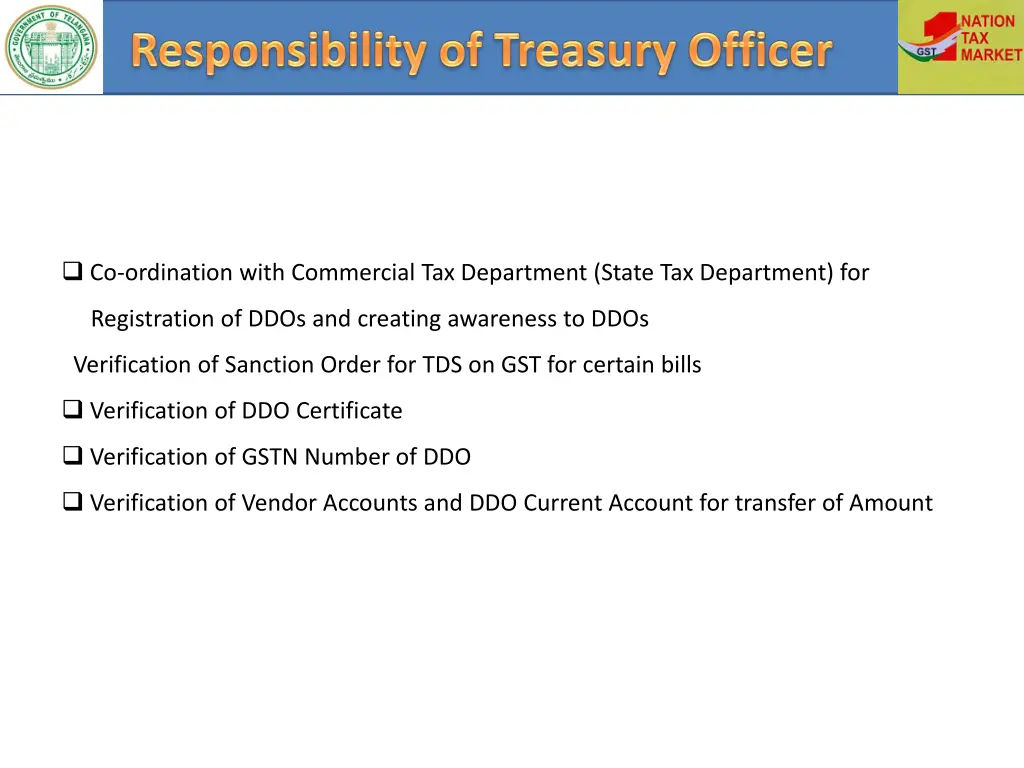 co ordination with commercial tax department