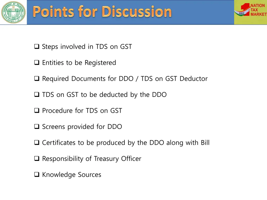 steps involved in tds on gst