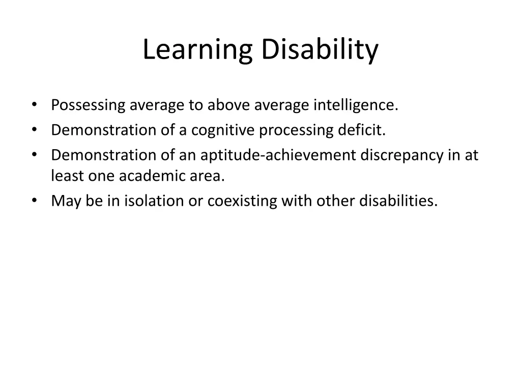 learning disability