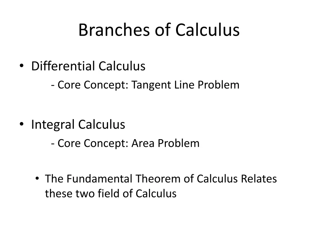 branches of calculus