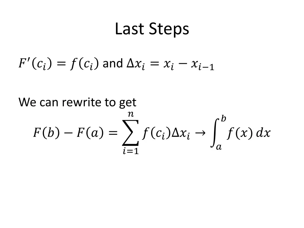 last steps