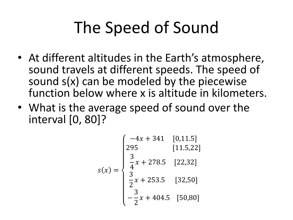 the speed of sound