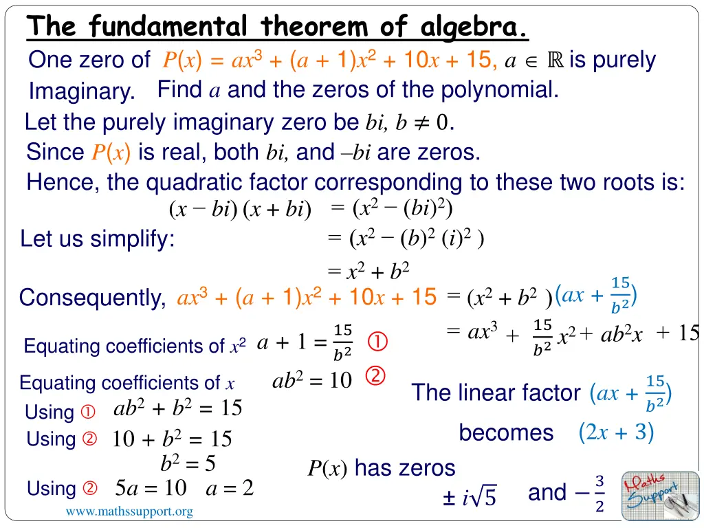 the fundamental theorem of algebra 6