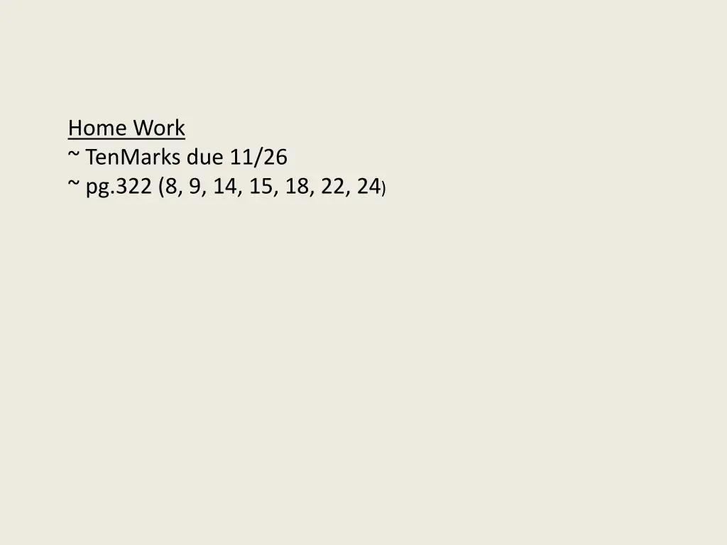 home work tenmarks