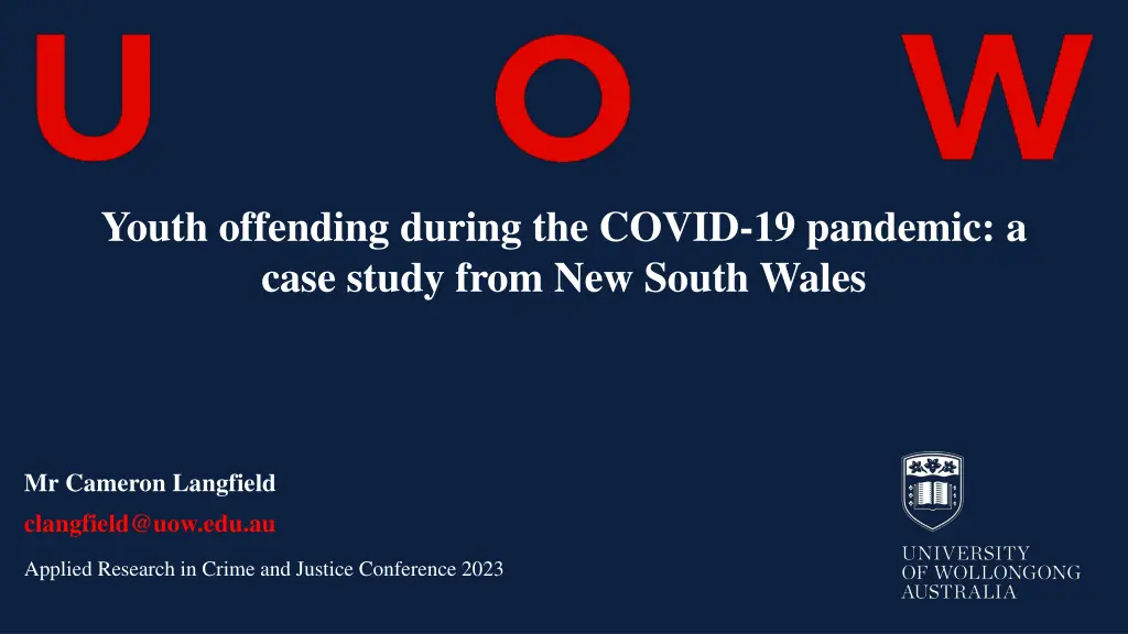 youth offending during the covid 19 pandemic 1