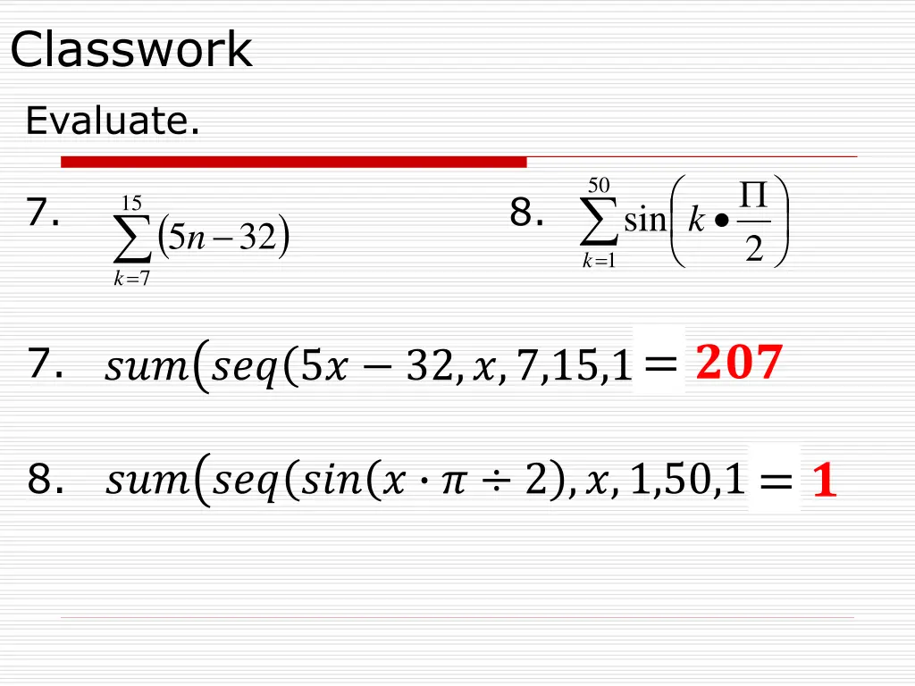 classwork 7