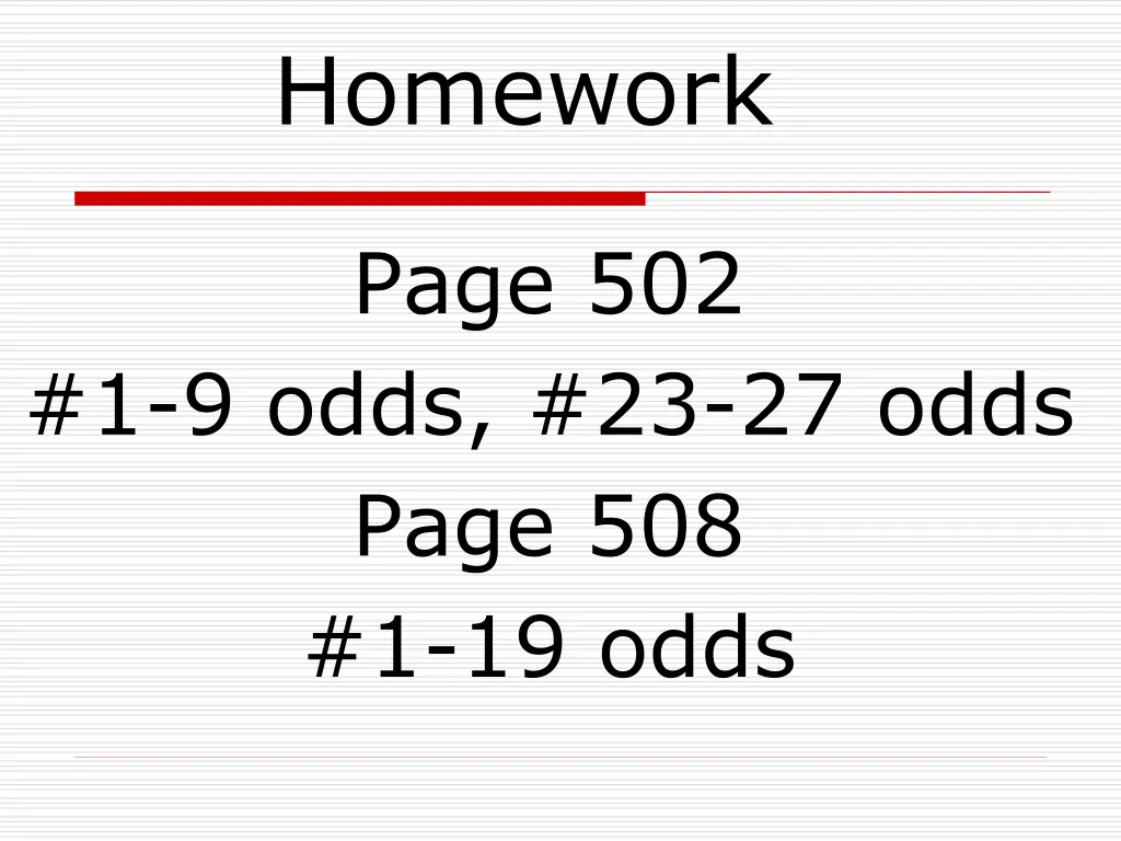 homework