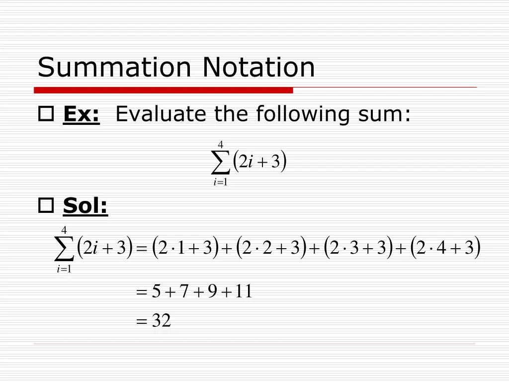 summation notation
