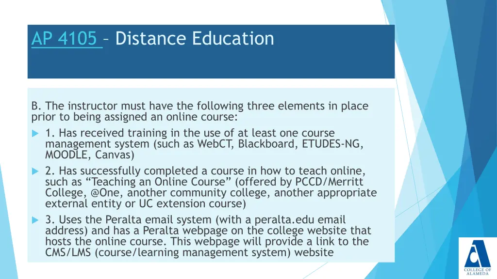 ap 4105 distance education