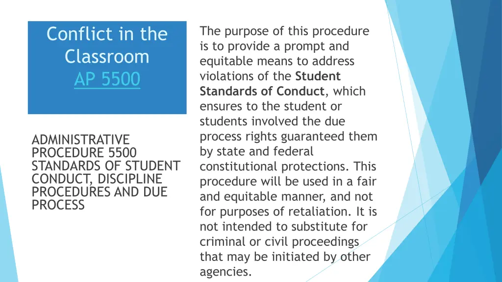 conflict in the classroom ap 5500