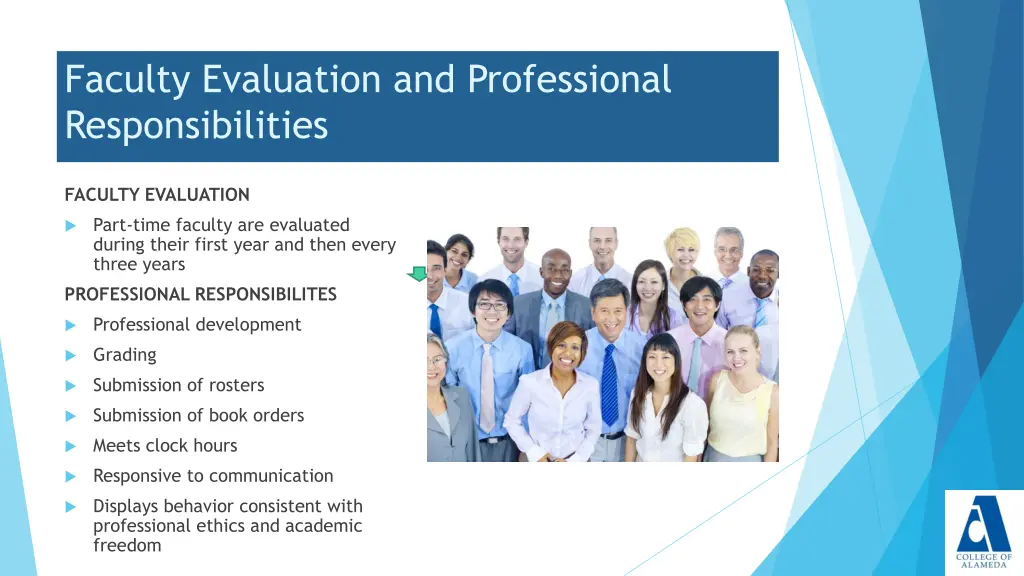 faculty evaluation and professional