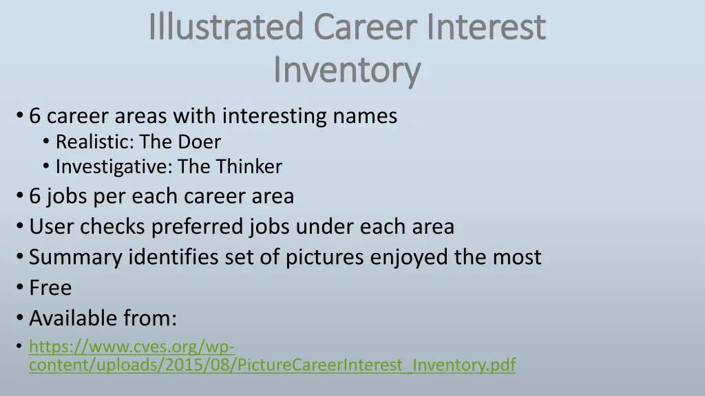 illustrated career interest illustrated career