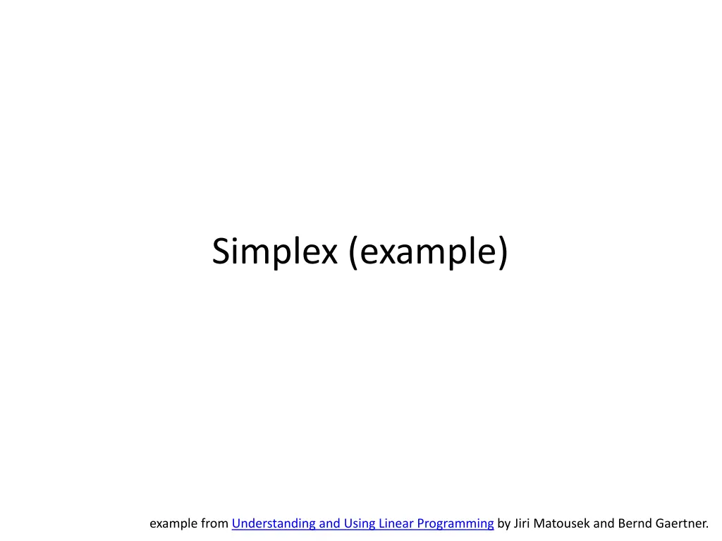simplex example