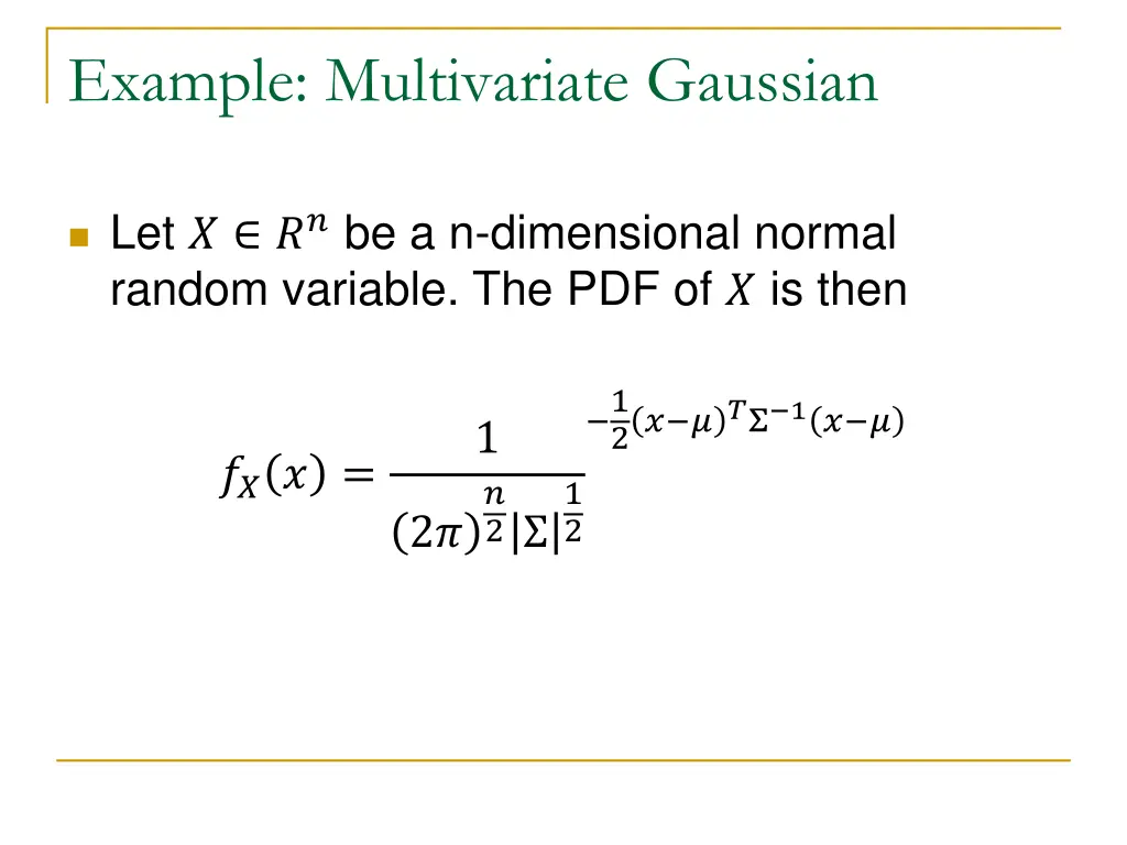 example multivariate gaussian