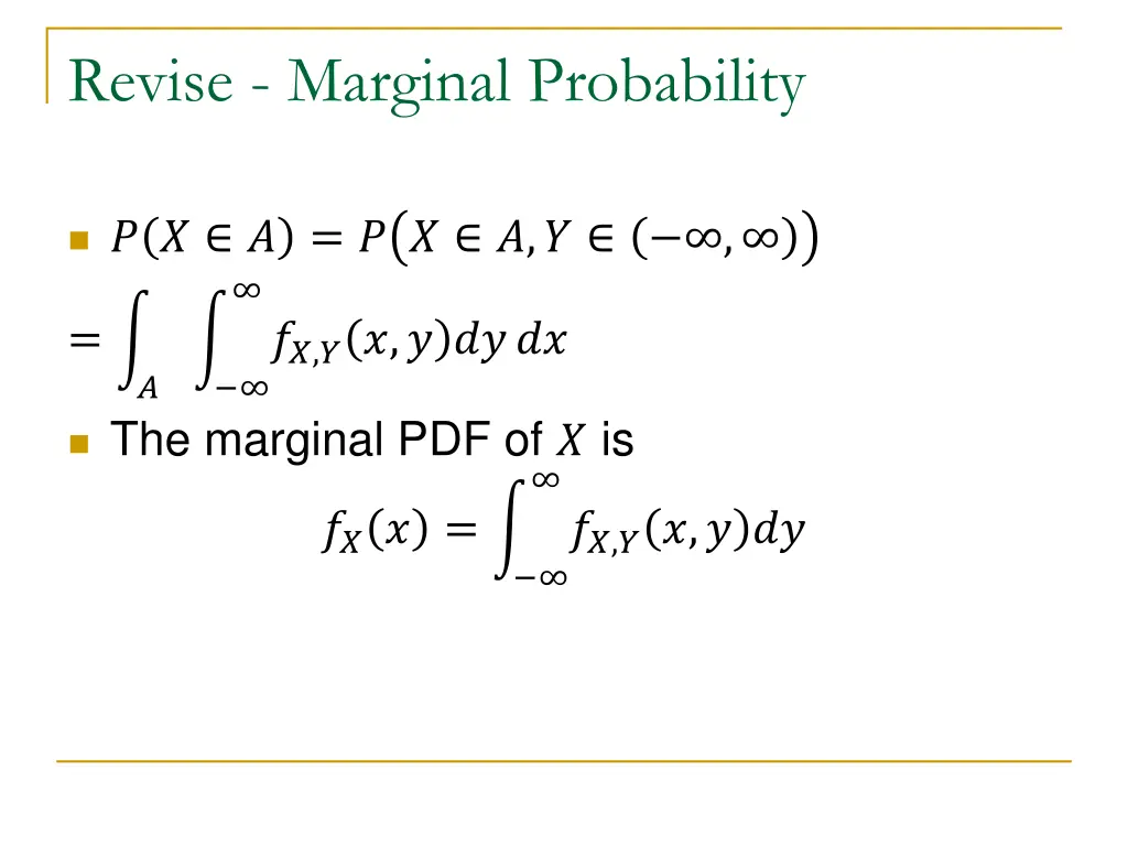 revise marginal probability