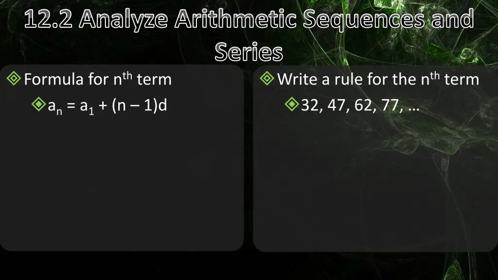 12 2 analyze arithmetic sequences and series 1