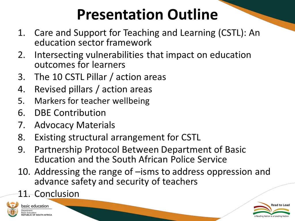 presentation outline 1 care and support