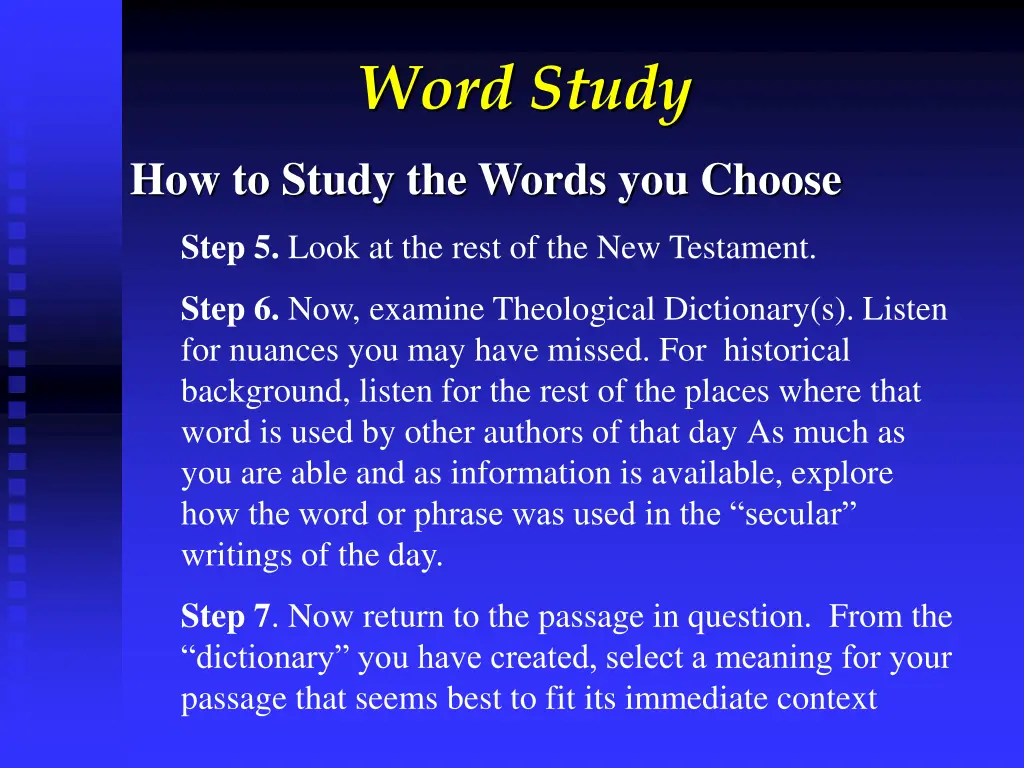word study 1