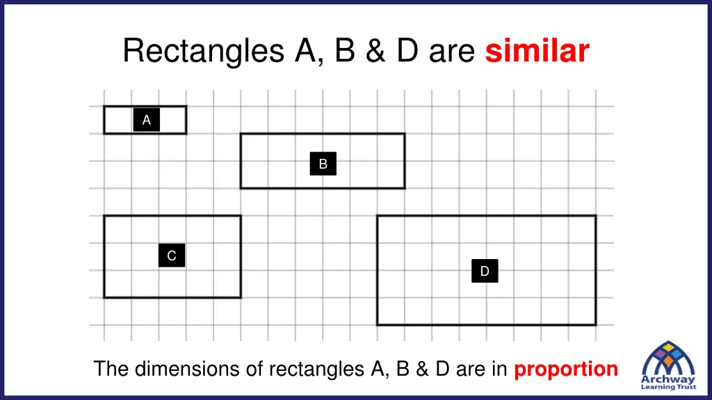 rectangles a b d are similar