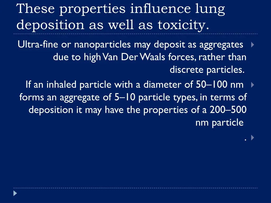 these properties influence lung deposition