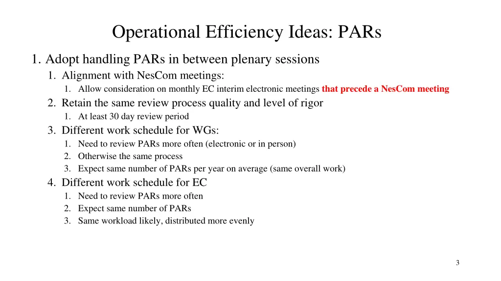 operational efficiency ideas pars