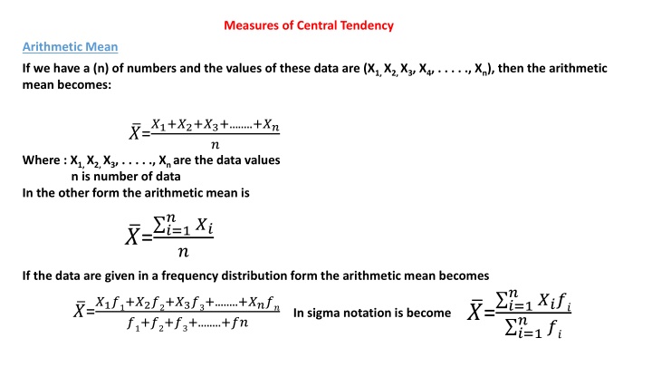 measures of central tendency