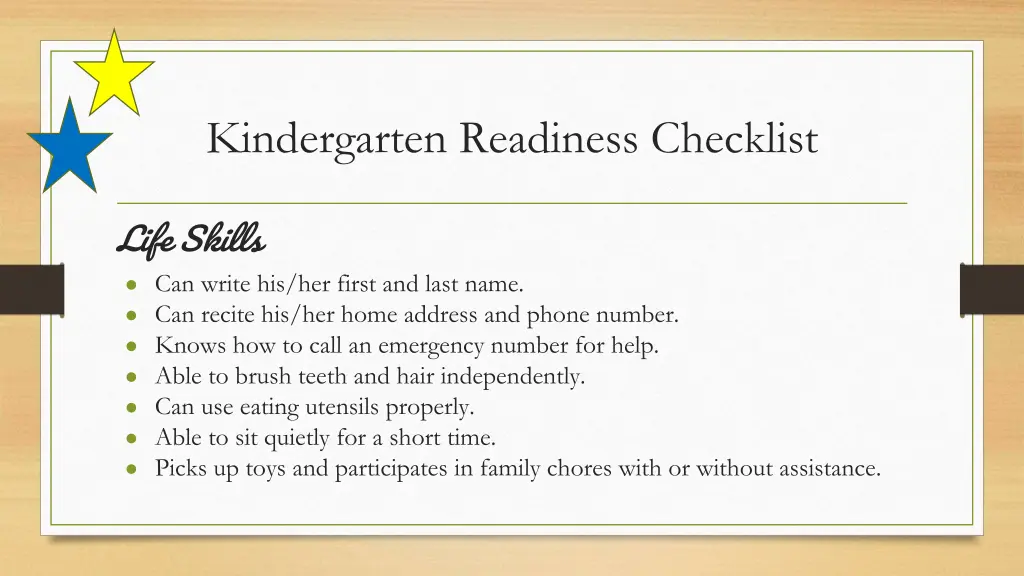 kindergarten readiness checklist 3