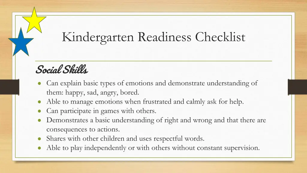 kindergarten readiness checklist 4