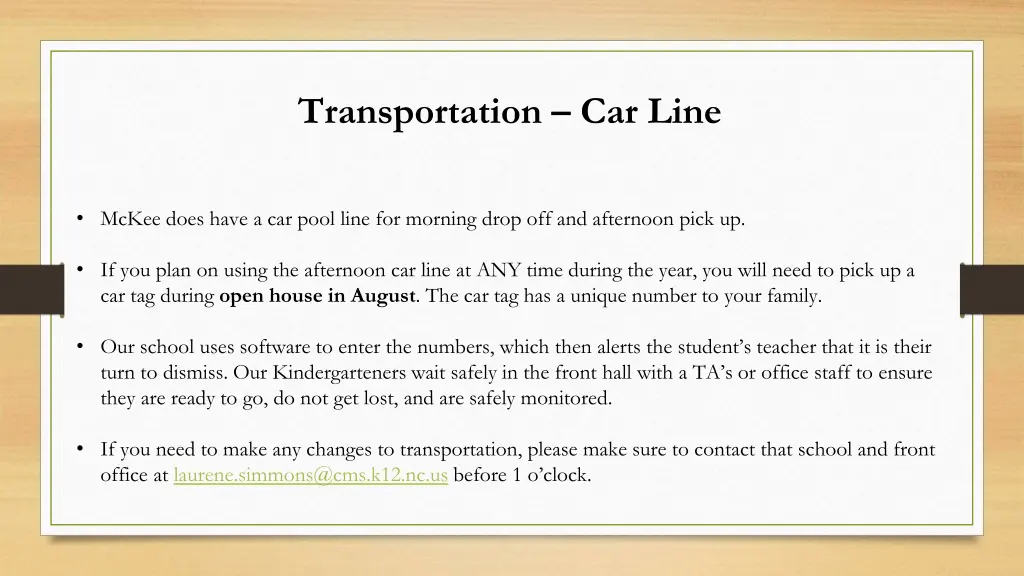 transportation car line