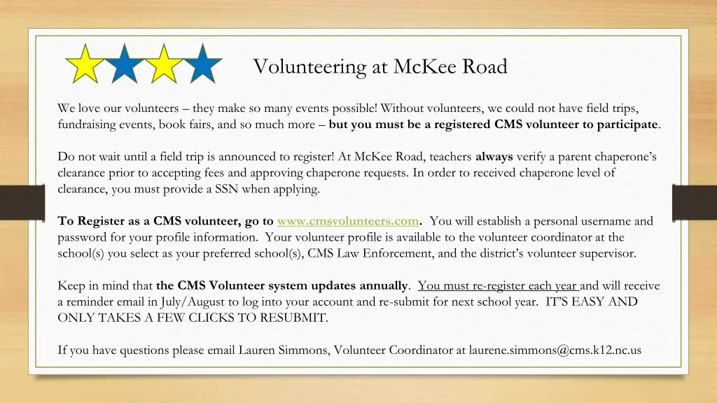 volunteering at mckee road