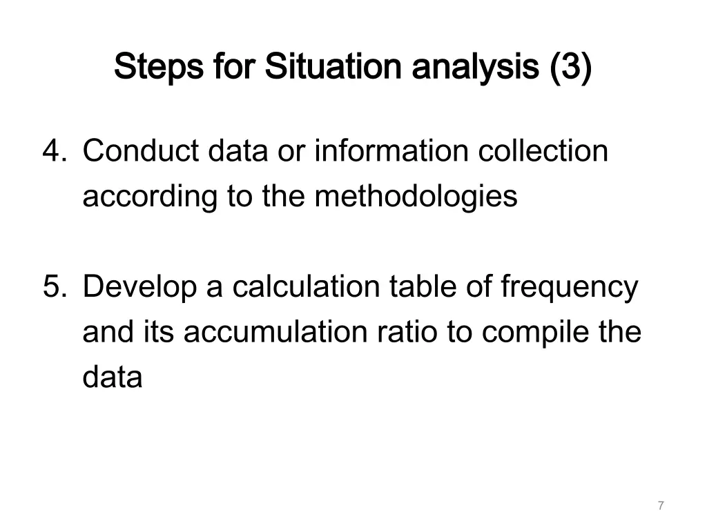 steps for situation analysis 3 steps