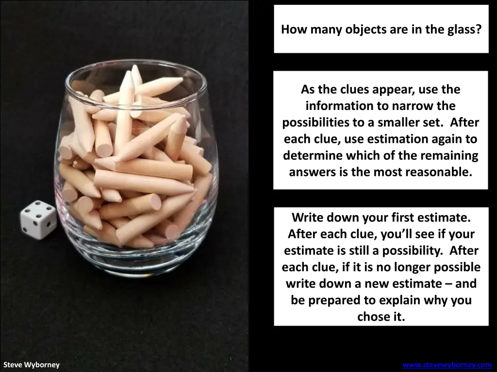 how many objects are in the glass