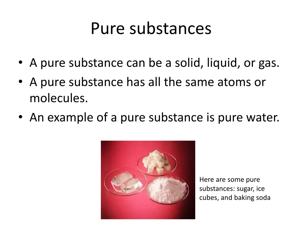 pure substances