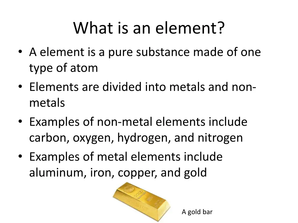 what is an element a element is a pure substance