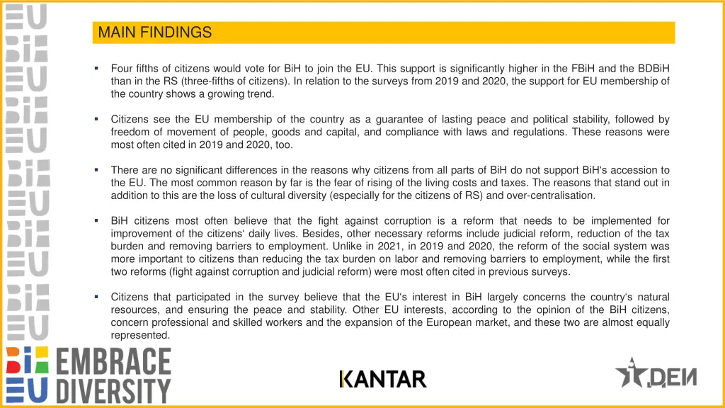 main findings