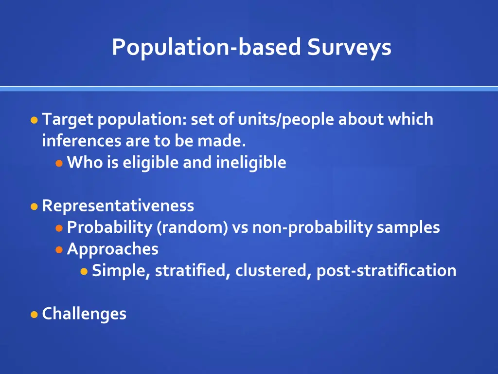 population based surveys 1