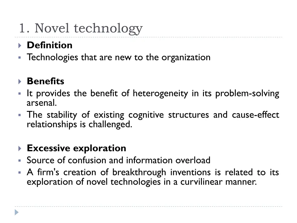 1 novel technology definition technologies that