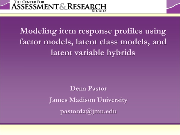 modeling item response profiles using factor