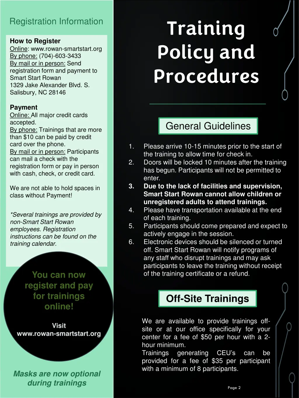 registration information