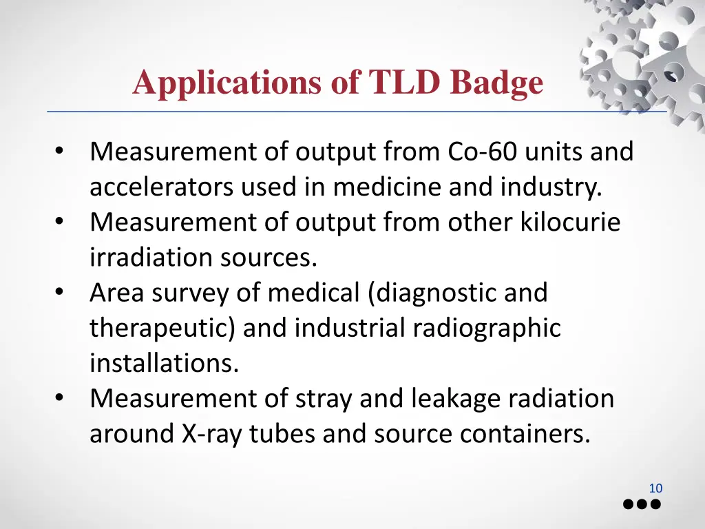 applications of tld badge