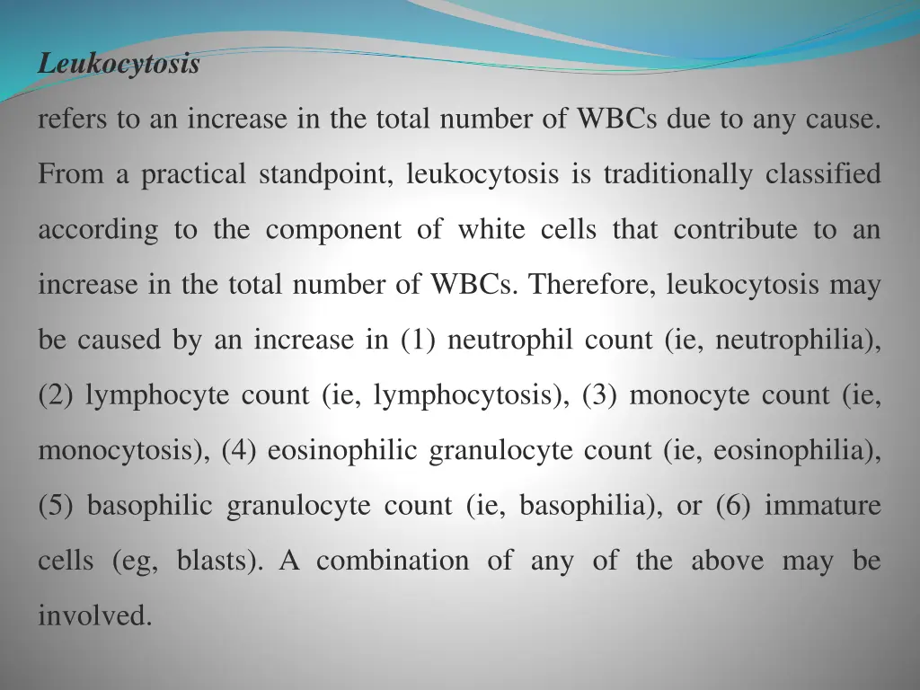 leukocytosis 1
