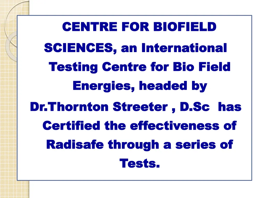 centre for biofield centre for biofield sciences
