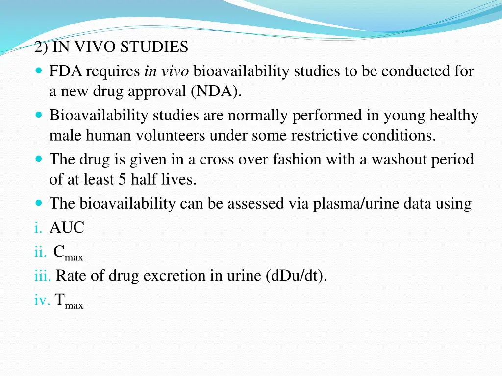2 in vivo studies fda requires in vivo