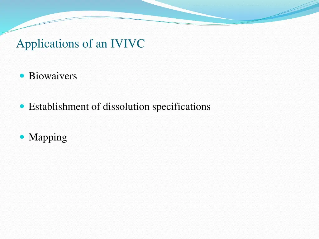 applications of an ivivc