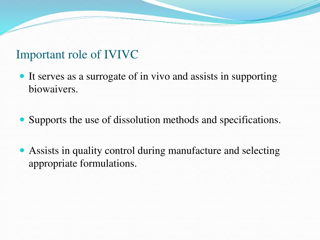 important role of ivivc