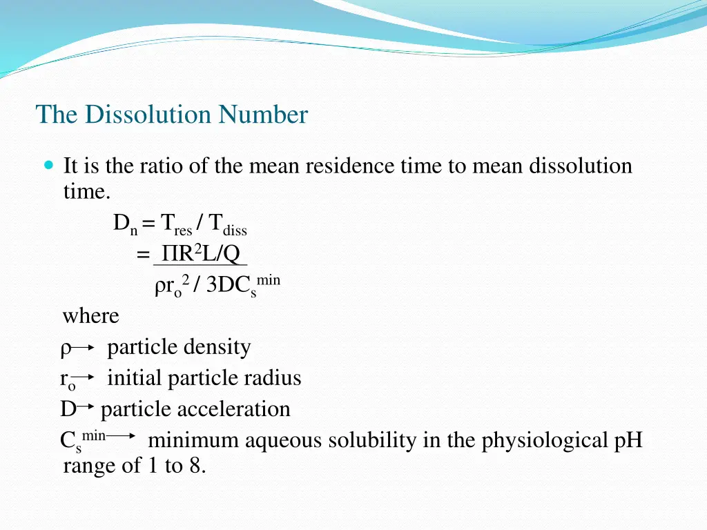 the dissolution number